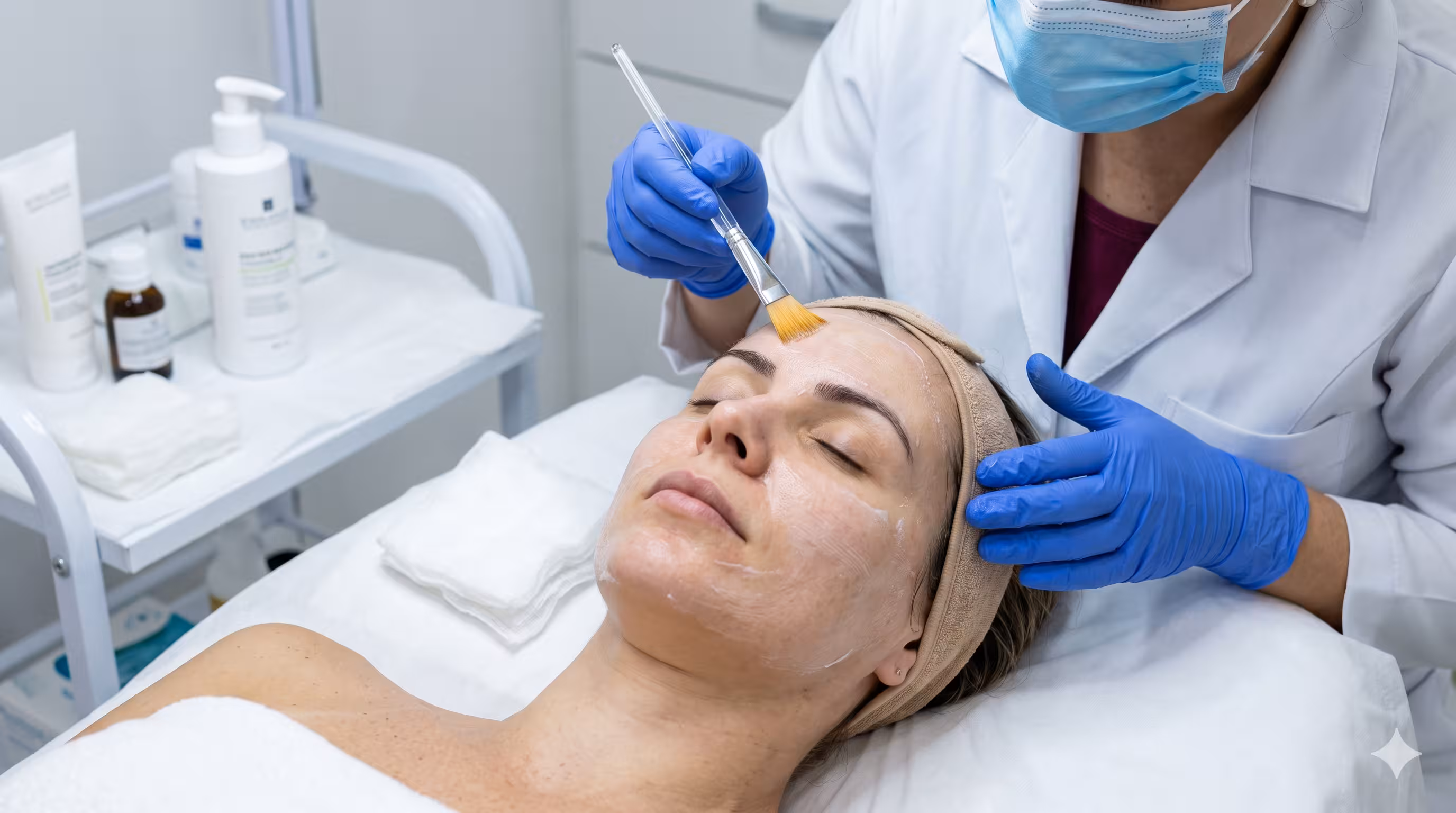 Dra. Caroline Minchio realizando Peeling Químico