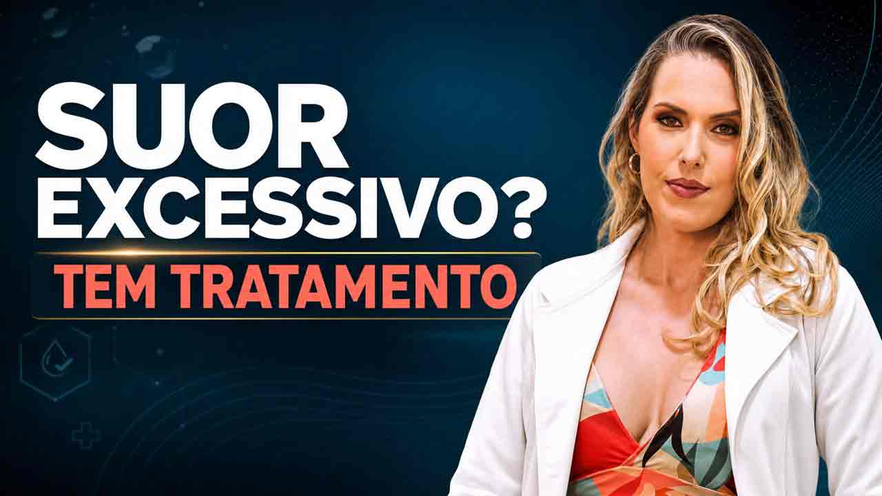 Dra. Caroline Minchio em vídeo sobre hiperidrose e tratamento do suor excessivo
